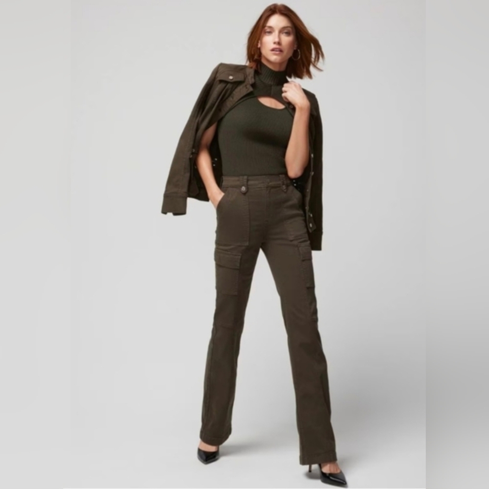 White House Black Market Olive High-Rise Pants Size 8 Used But Excellent Con